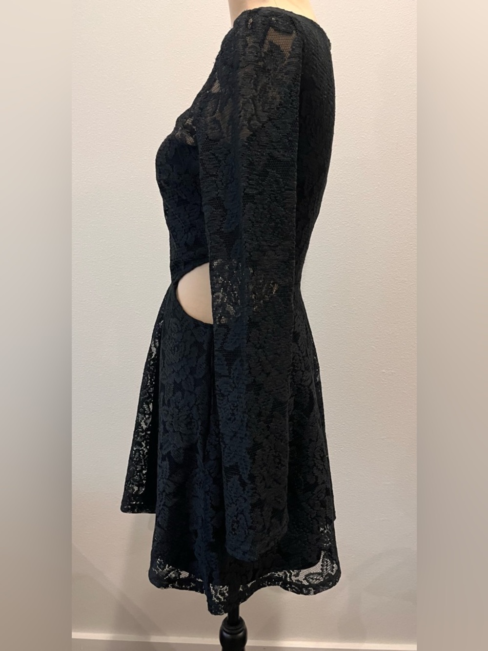 Black Lace Cutout Long-Sleeve Dress
- Whimsygoth